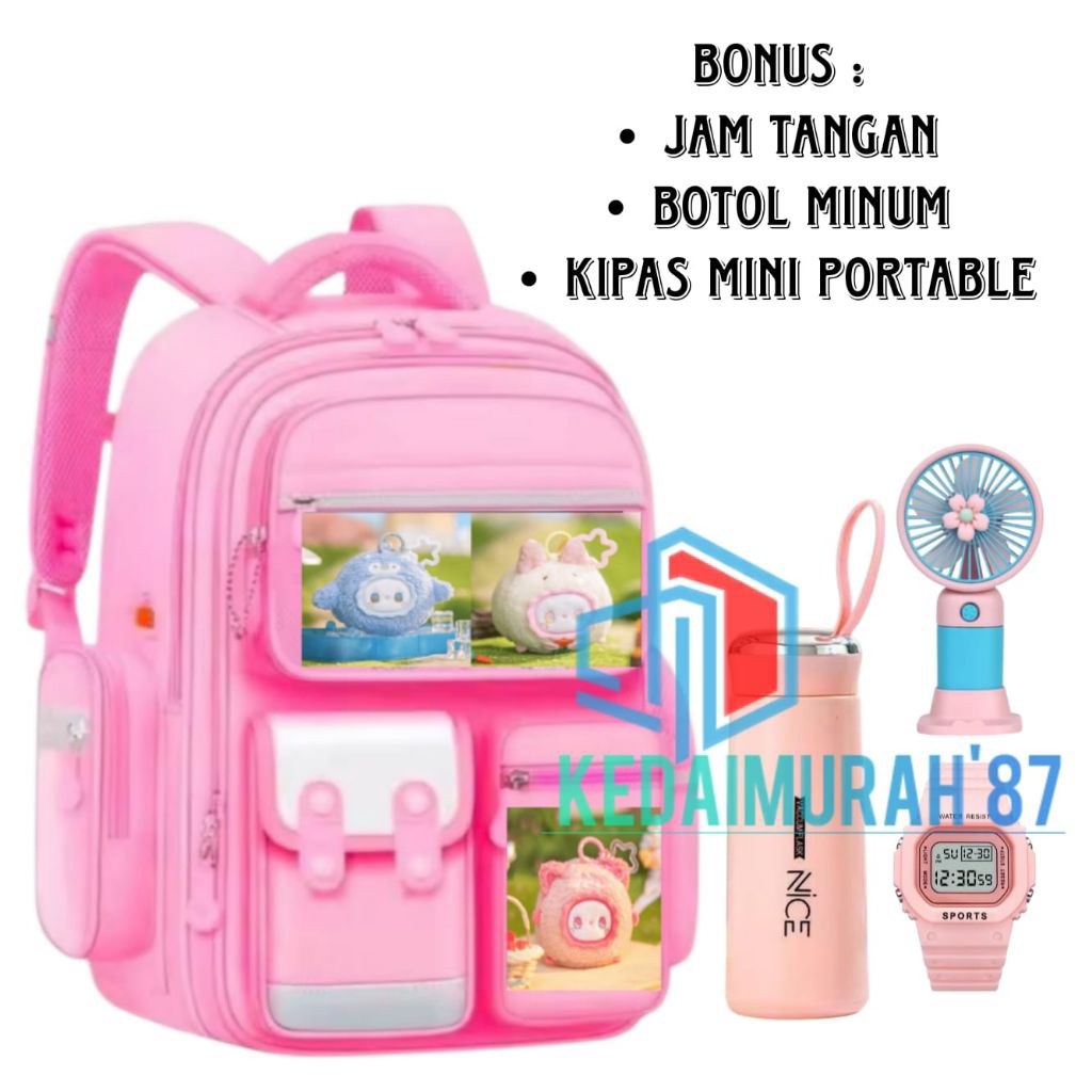 Tas Ransel Anak Ema Ruarua Zoo Bags Tas TK SD Anak Perempuan Karakter Terbaru Tas Punggung Anak Tas 