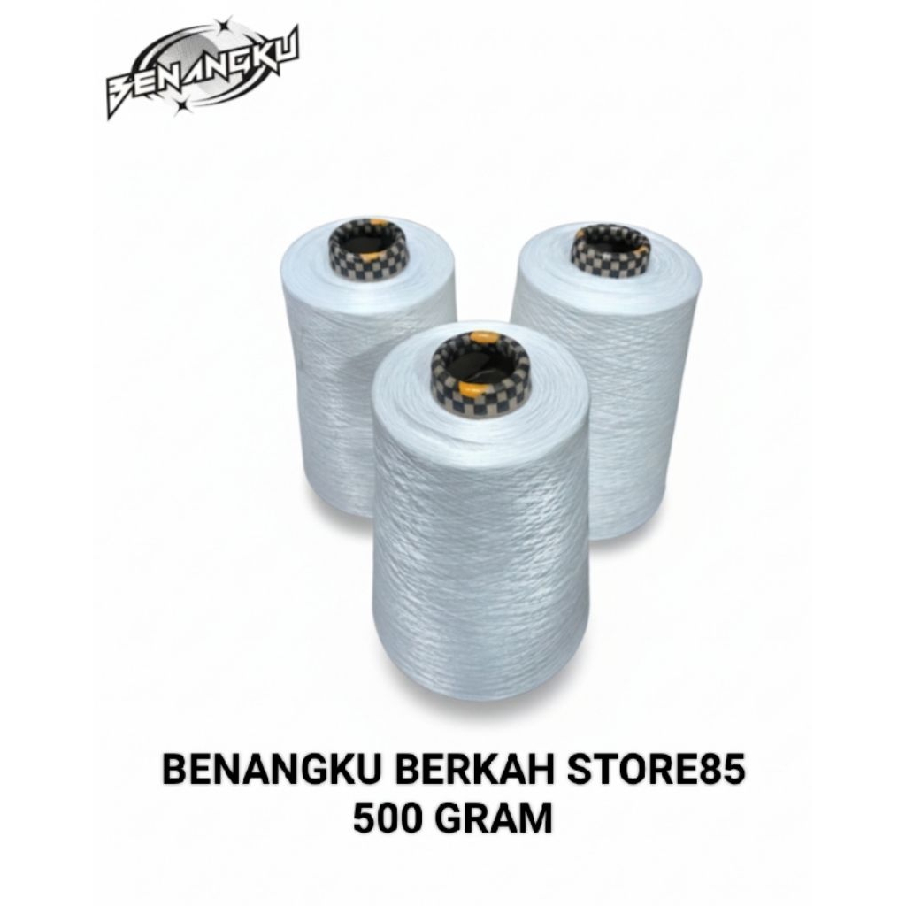 Benang Polyester Obras Putih 1/2 Kg / Benang Obras Putih Polyester 1/2 Kg ( 500 Gram )