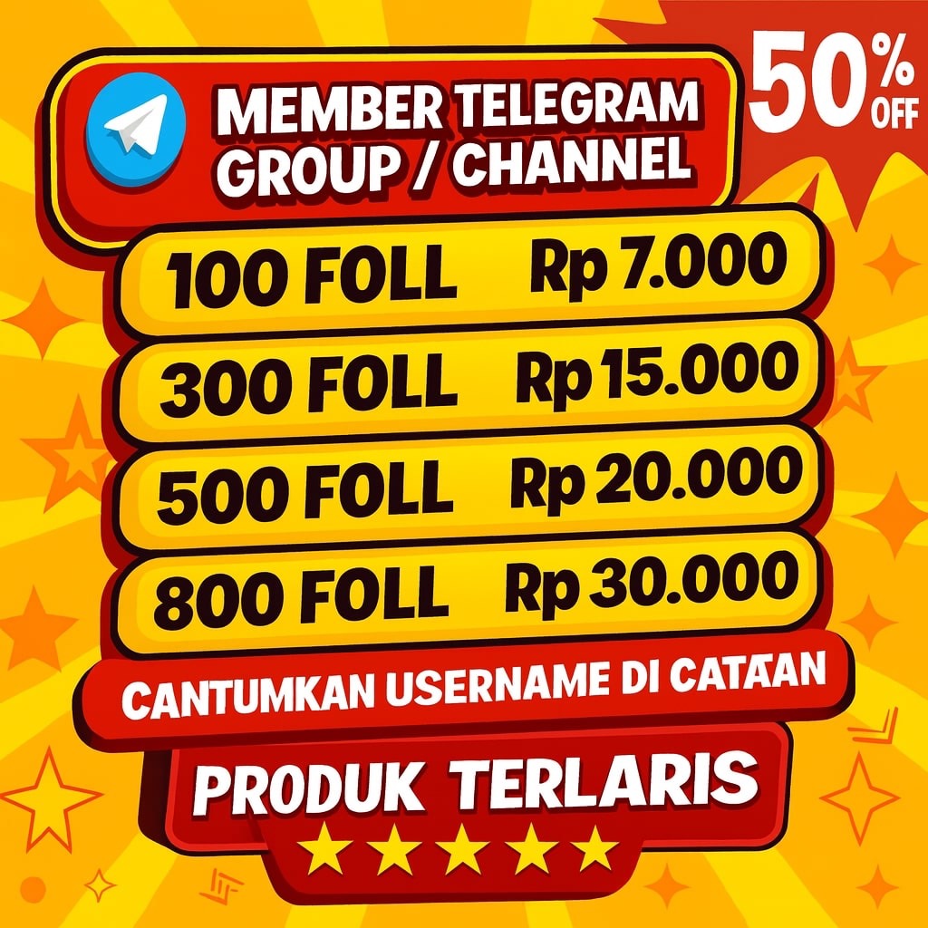 PROMO DISKON MEMBER TELEGRAM ANTI DROP REAL PERMANEN MURAH PROSES CEPAT BERGARANSI PENGIKUT GROUP CH