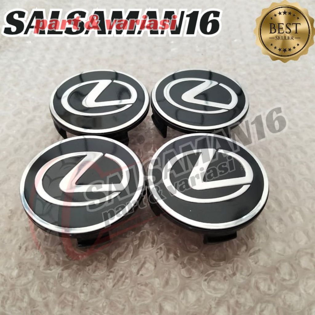 dop roda tutup dop velg Lexus diameter luar 6.2cm