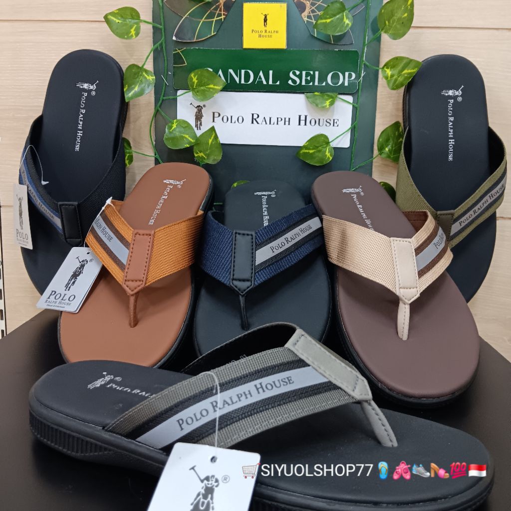 [Bisa COD/100% Original/Art NANO 01] Sandal Pria POLO RALPH HOUSE/Sandal Casual Pria/Sandal Slide/Sa