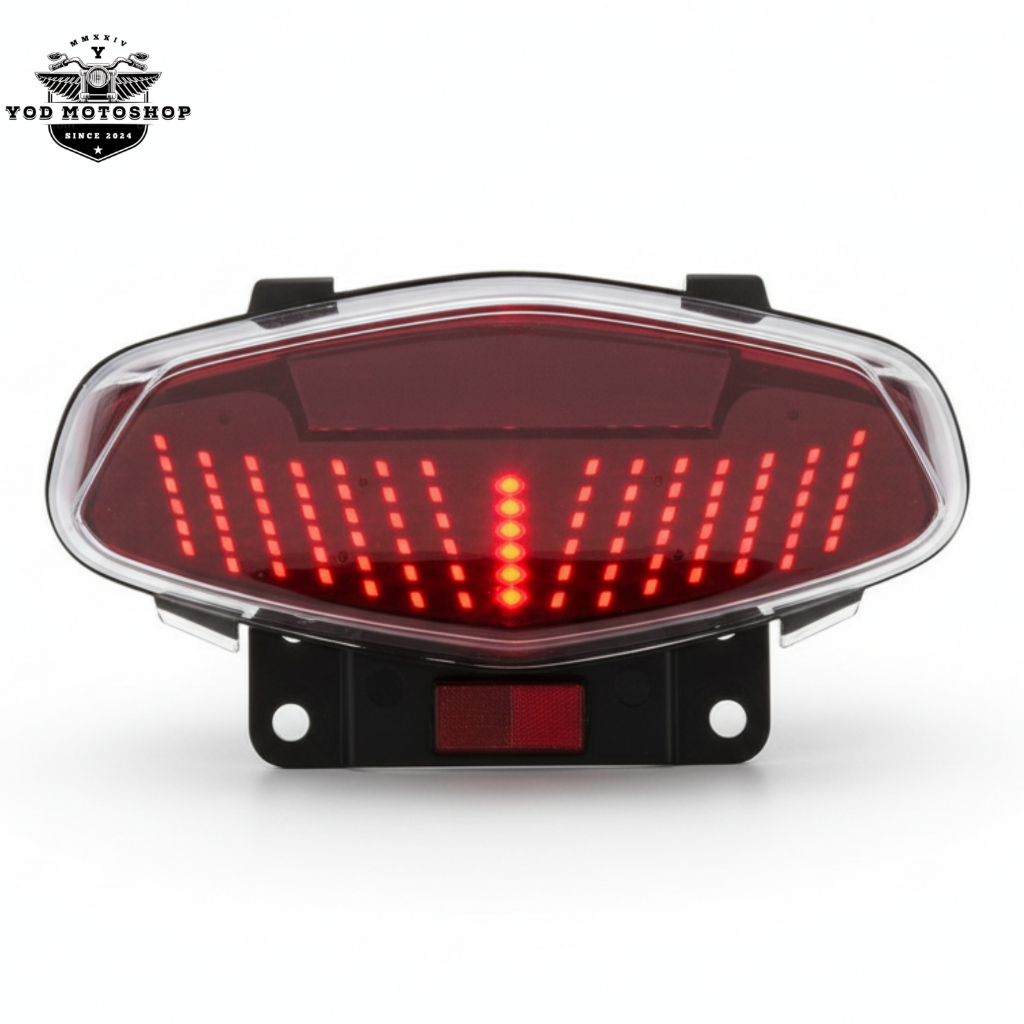 Stop Lamp Custom 8 Mode Colosseum LED Smoke Visor YXZX T-5634 Motor YAMAHA MIO Z / MIO M3 / MIO 125