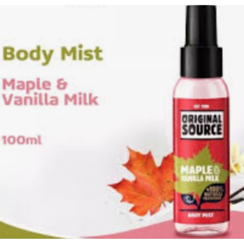 Original Source Body Mist Maple & Vanilla Milk. 