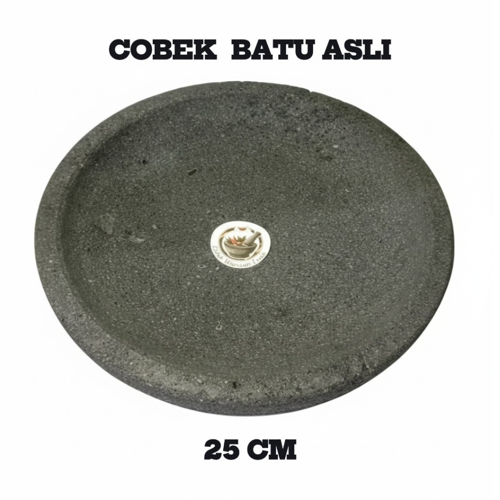 Cobek Batu Asli 25 cm Cobek Batu Asli 100% Original Cobek Batu Gunung Merapi