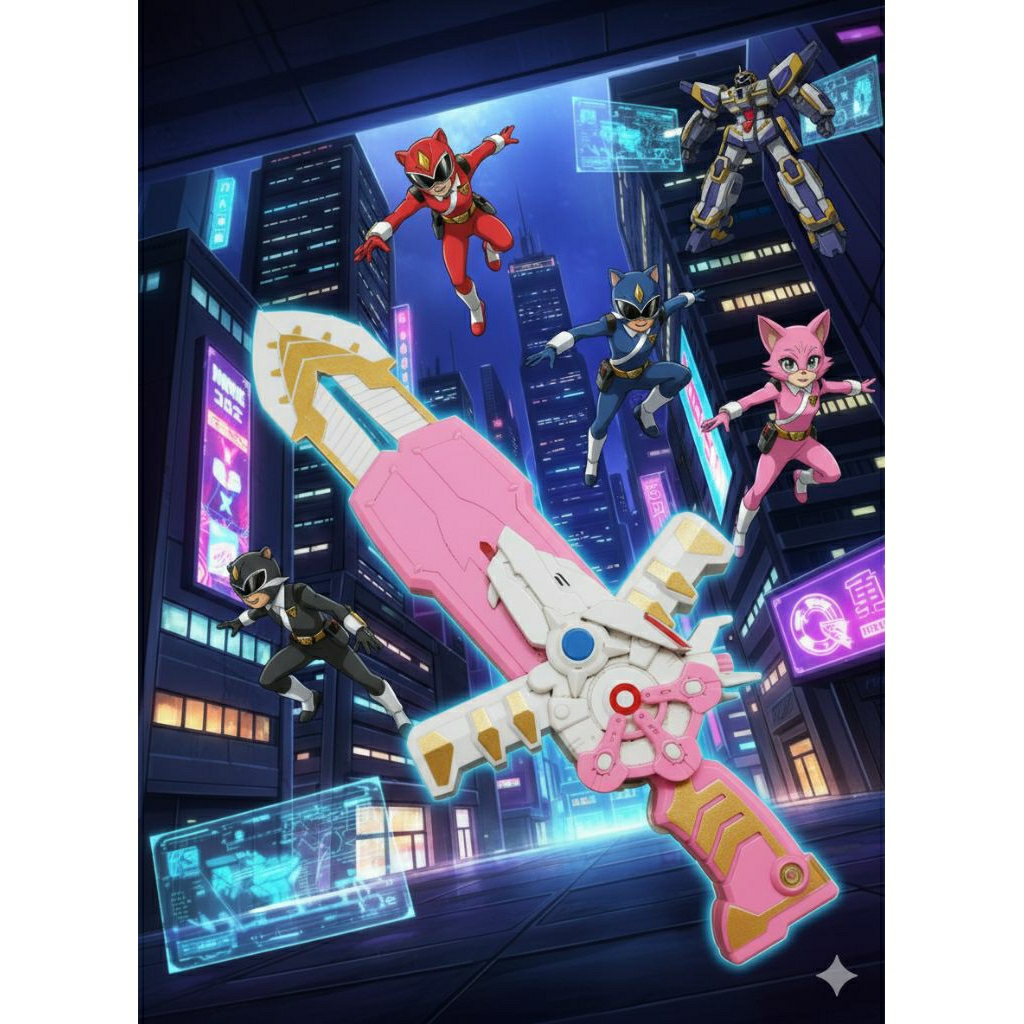 Miniforce X Pink Sword Senjata Deformasi