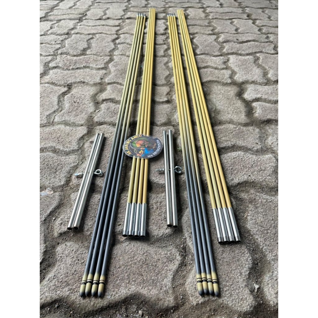 Rangka anco bahan Carbon Sutet 8.13 mm & 7.75 mm, 2 potongan