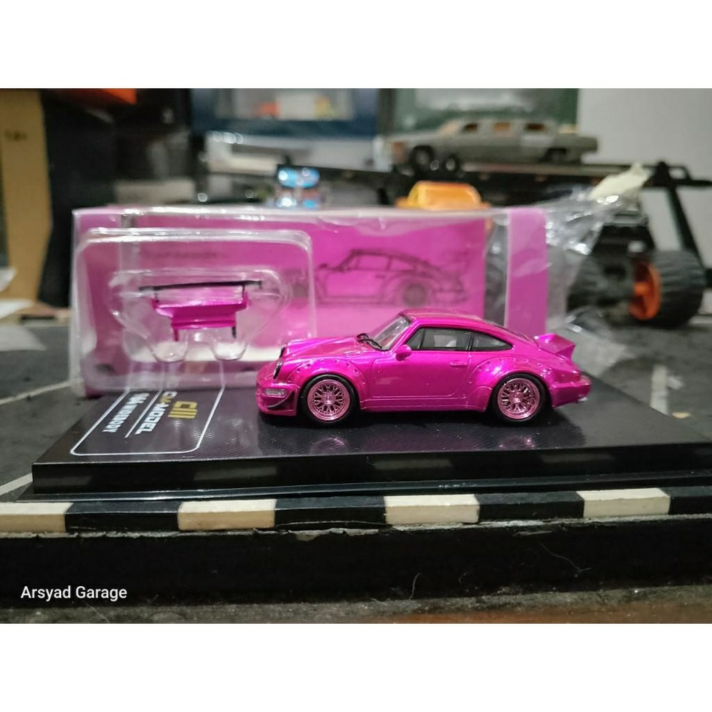 Diecast CM Model Porsche RWB 964 Widebody Pink
