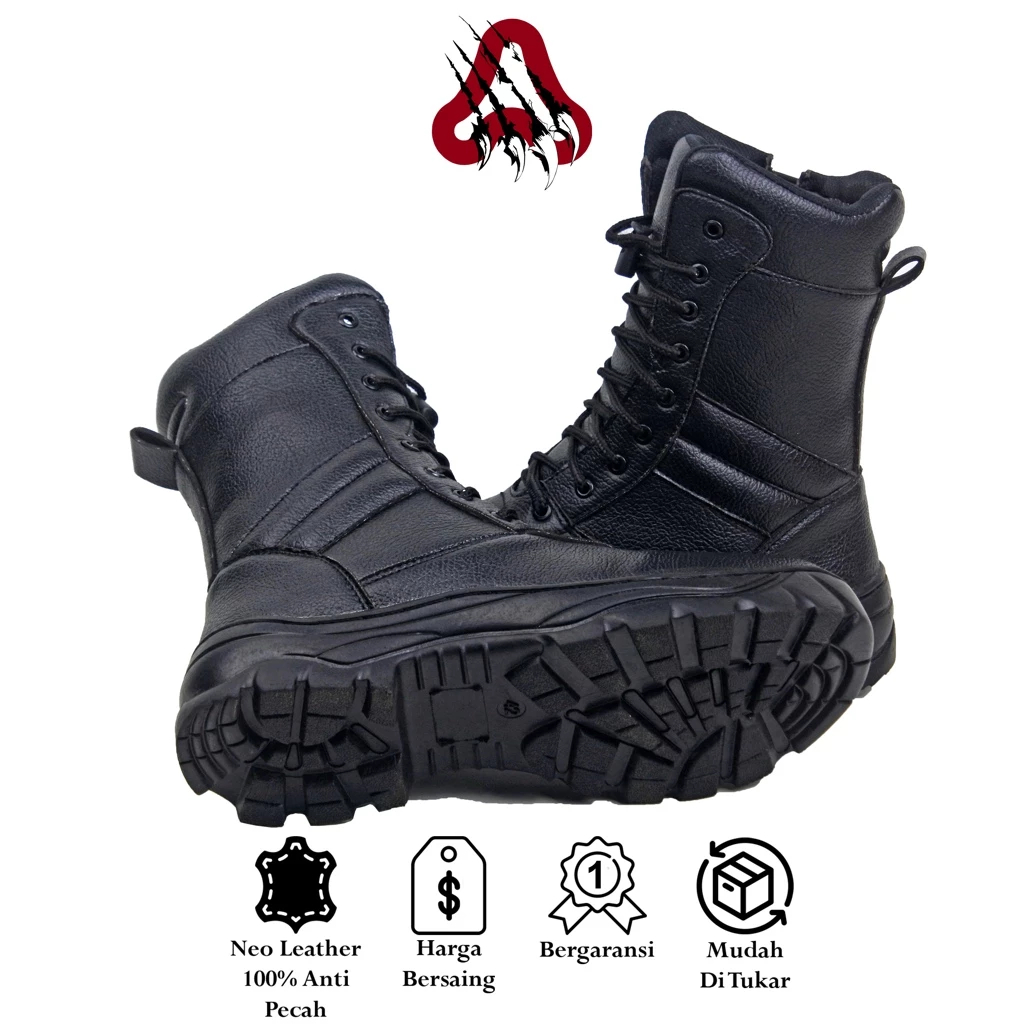 AGONAS SEPATU PDL JATAH TNI POLRI KULIT SINTETIS BAM JERUK