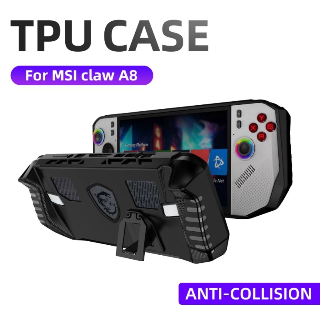 Softcase MSI Claw / Claw 8 AI+ / Claw A8 BZ2EM Gaming Console Kickstand Design Shockproof TPU Protec
