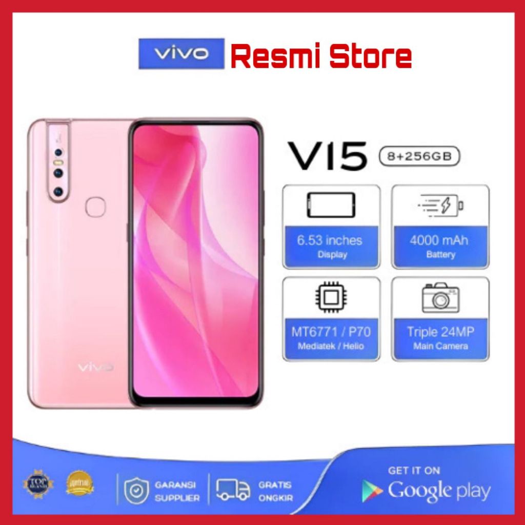 VIVO V15 RAM 8GB ROM 256GB MURAH Handphone Android SmartPhone POP UP CAMERA 32MP/AI Triple Camera
