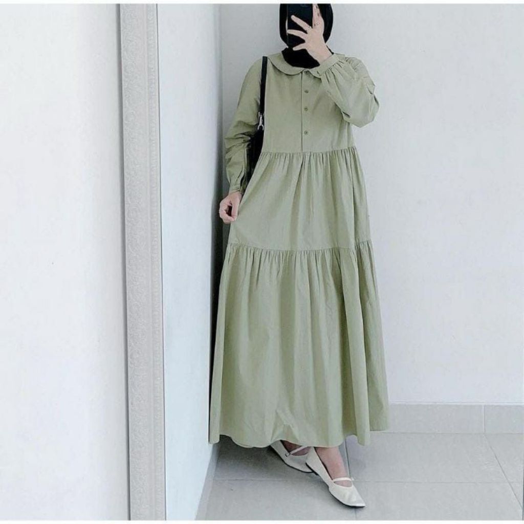 GAMIS POLOS WANITA GAMIS SUSUN DRESS WANITA