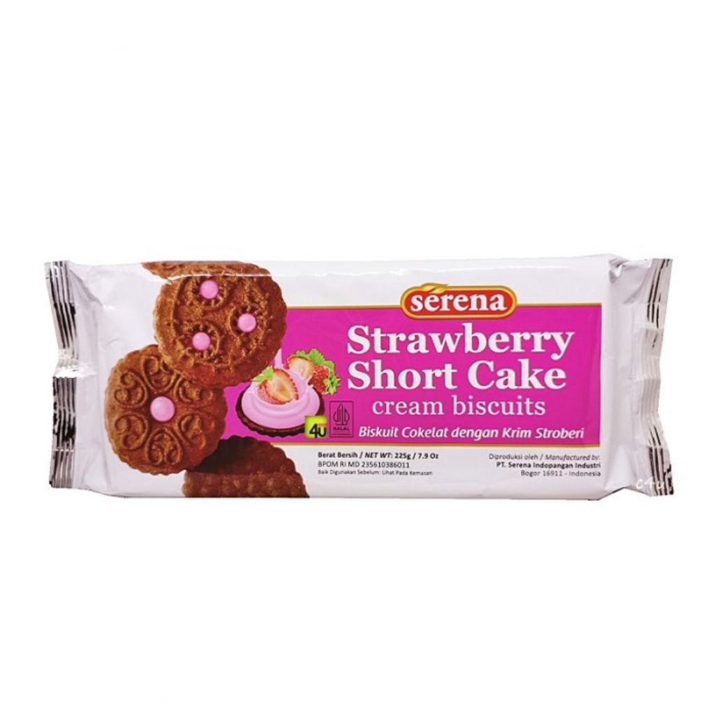 Serena Short Cake Strawberry 225 gr