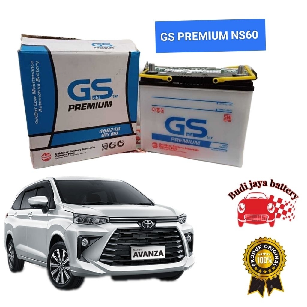 Aki mobil Xenia Avanza Terios Rush GS Gold STAR PREMIUM NS 60 45 Amper