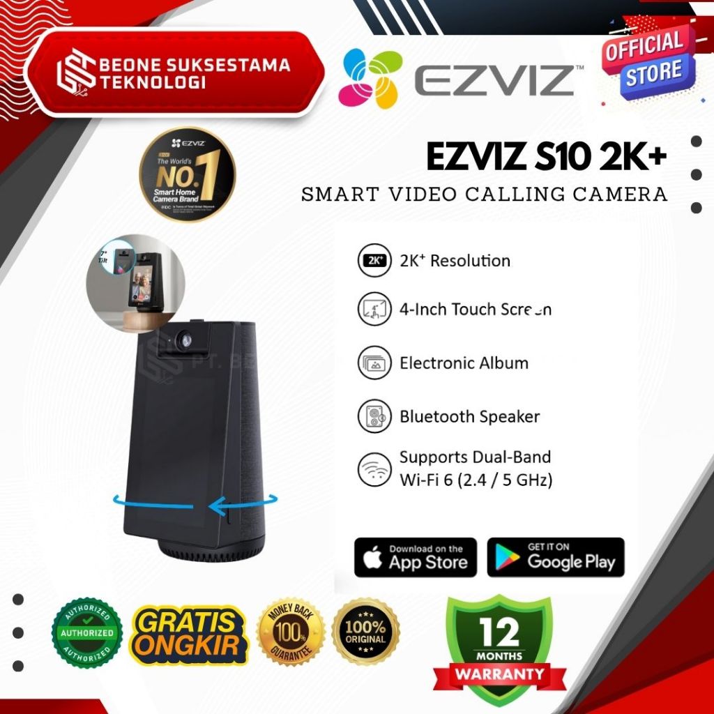 EZVIZ S10 2K+ 4MP Smart Video Calling Camera