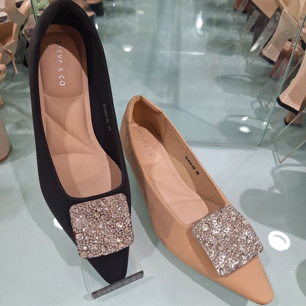 SEPATU WANITA FLAT SHOES HAK 2CM STEVE & CO