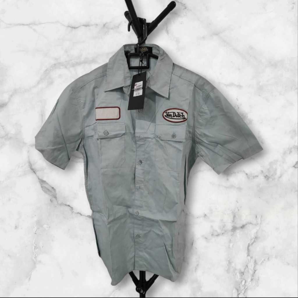 Von Dutch Workshirt 0760 Original | Kemeja Pria Lengan Pendek Von Dutch Original Branded Mall