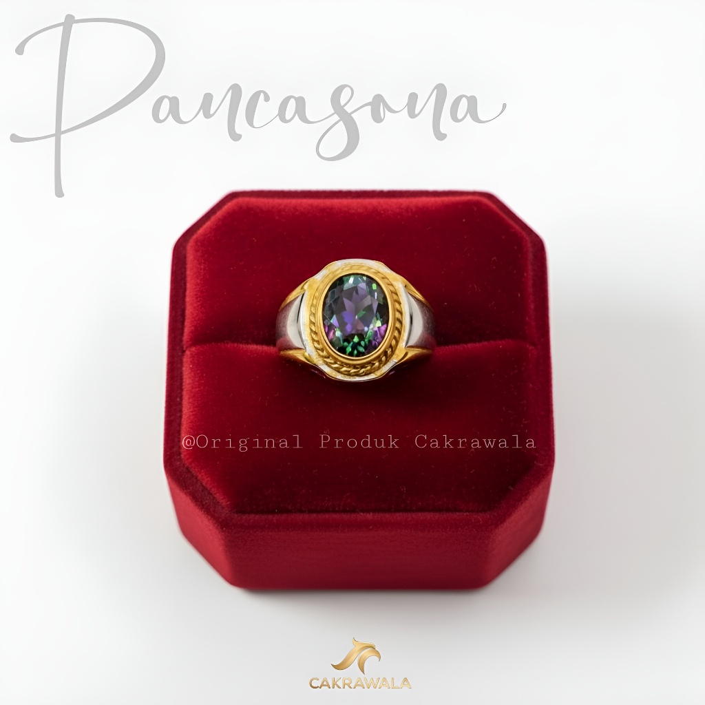CAKRAWALA Cincin Pancasona 7 Samudra / Pemikat Hati / Ring Titanium anti karat