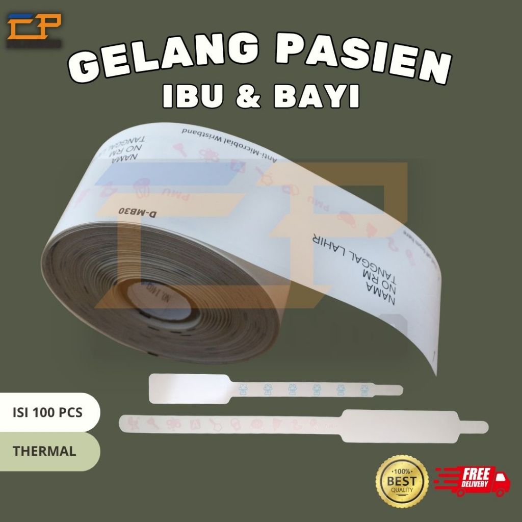 Gelang Pasien Ibu dan Bayi / Gelang thermal premium