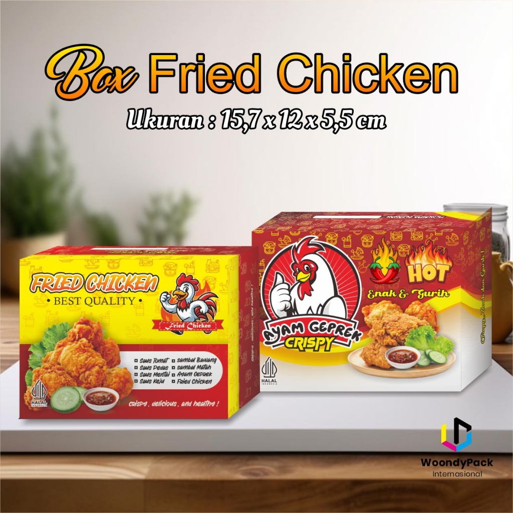 [Satuan] Paper Lunch Box Ayam Geprek Duplek | Box Makanan Ready Stock