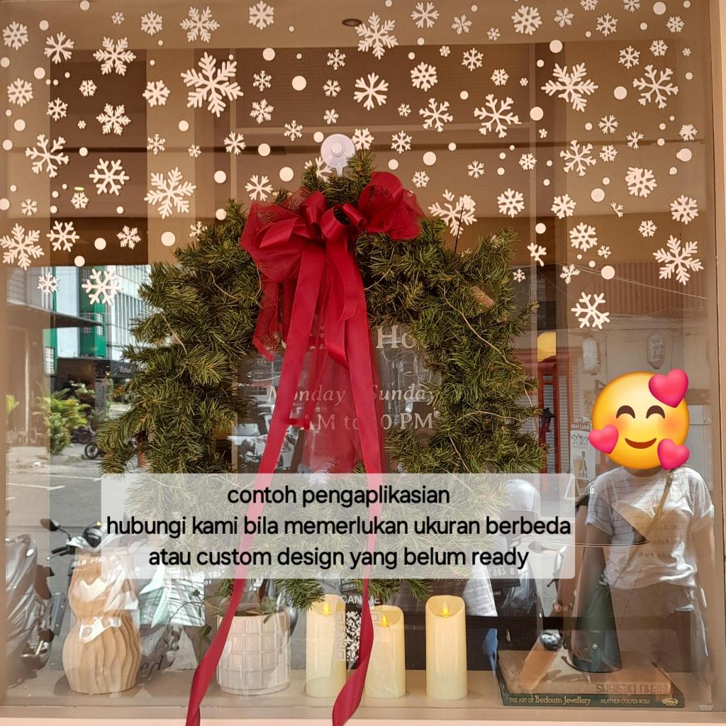 Stiker salju snowflakes / stiker natal / dekorasi natal / christmas