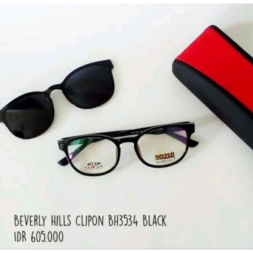 Frame Kacamata Beverly Hills ClipOn BH3534 Black Original