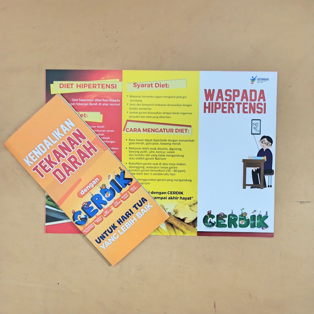 Leaflet/Brosur Hipertensi - Leaflet Waspadai Hipertensi - Brosur Kendalikan Tekanan Darah Tinggi