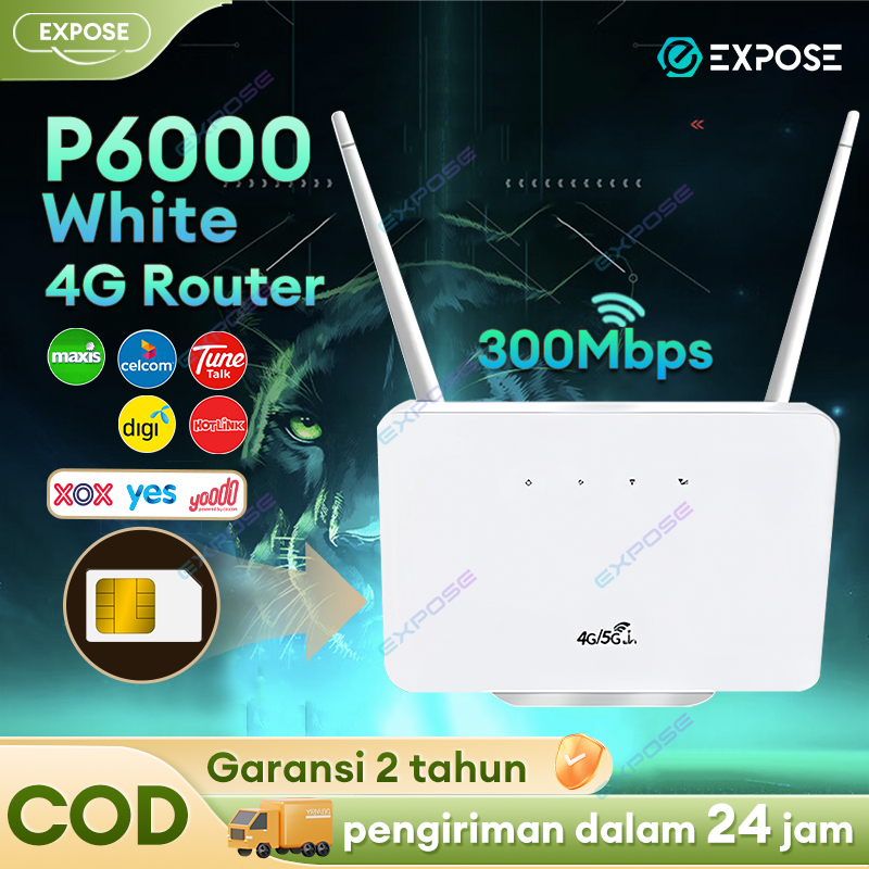 Router Wifi Wireless 4G LTE CPE SmartcomP6000 300Mbps Modem Wifi Hotspot dengan Kartu SIM UNLOCK