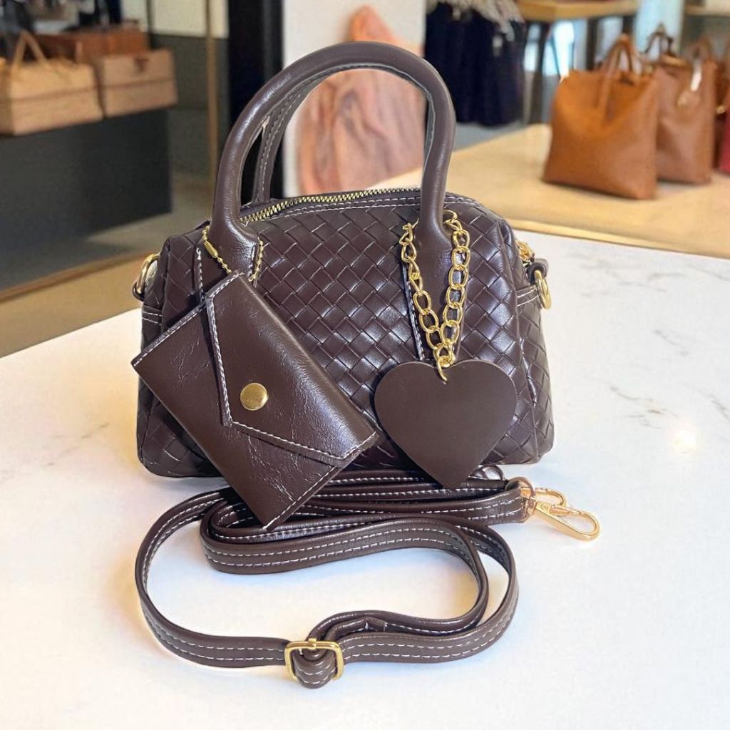 Lucinta Bag Tas Anyam Elegan Bahan Leather Tebal Premium