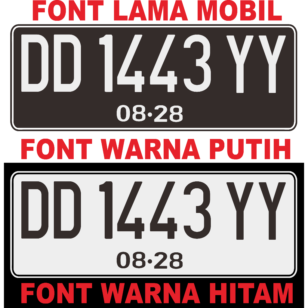 Stiker Plat Nomor Motor Mobil Reflektif Hologram