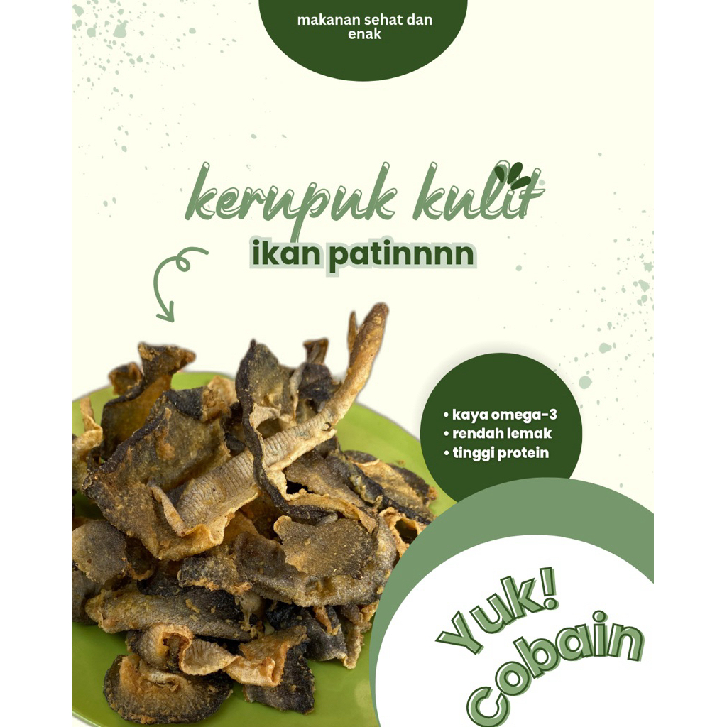 kerupuk kulit ikan patin 1kg Mentah