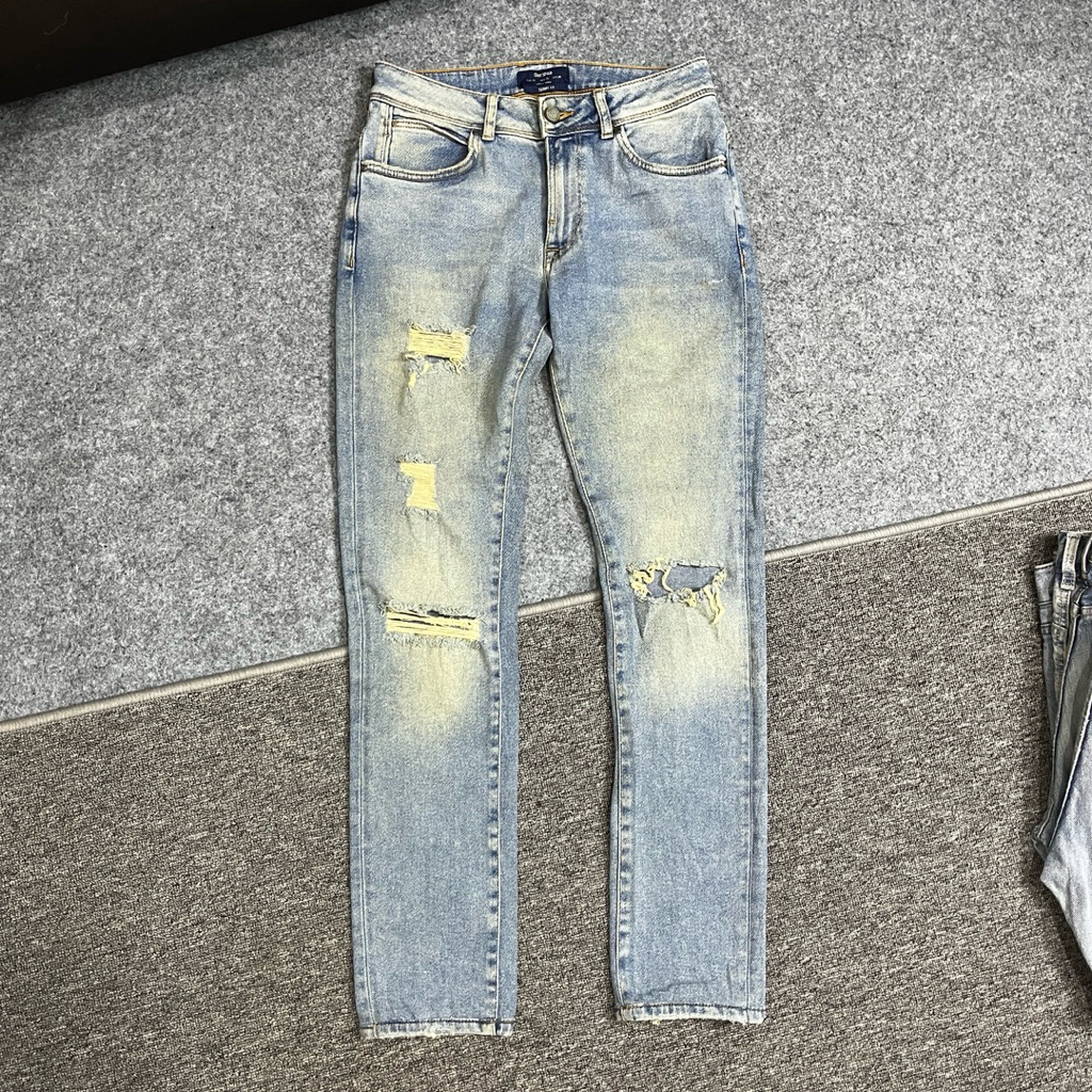 bershka jeans ripped pria