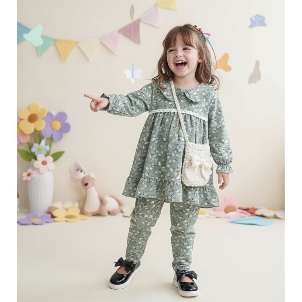 BAJU ANAK LUCU SETELAN ANAK PEREMPUAN 1-6 tahun