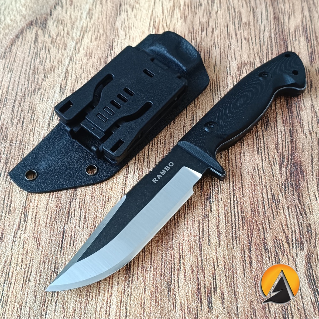 Pisau Bushcraft Survival Outdoor Fulltang Plus Sarung Kydex Teklok P1459
