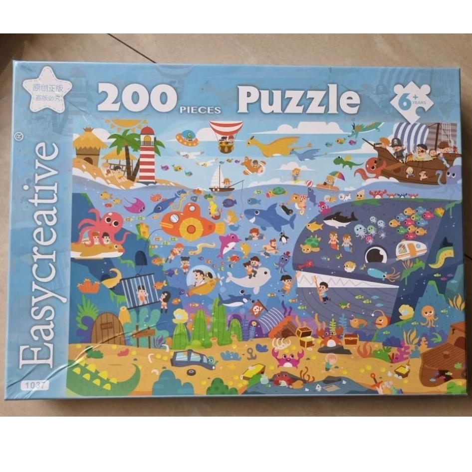 KKV oh some - puzzle 200 pcs exploring the Universe Blue Ocean mainan puzle anak easy creative sea a