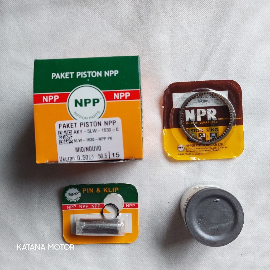 Piston Kit Ring Seher NPP 5TL. Mio Small Sporty Mio Soul Fino (Karbu). STD 50 100 150 200