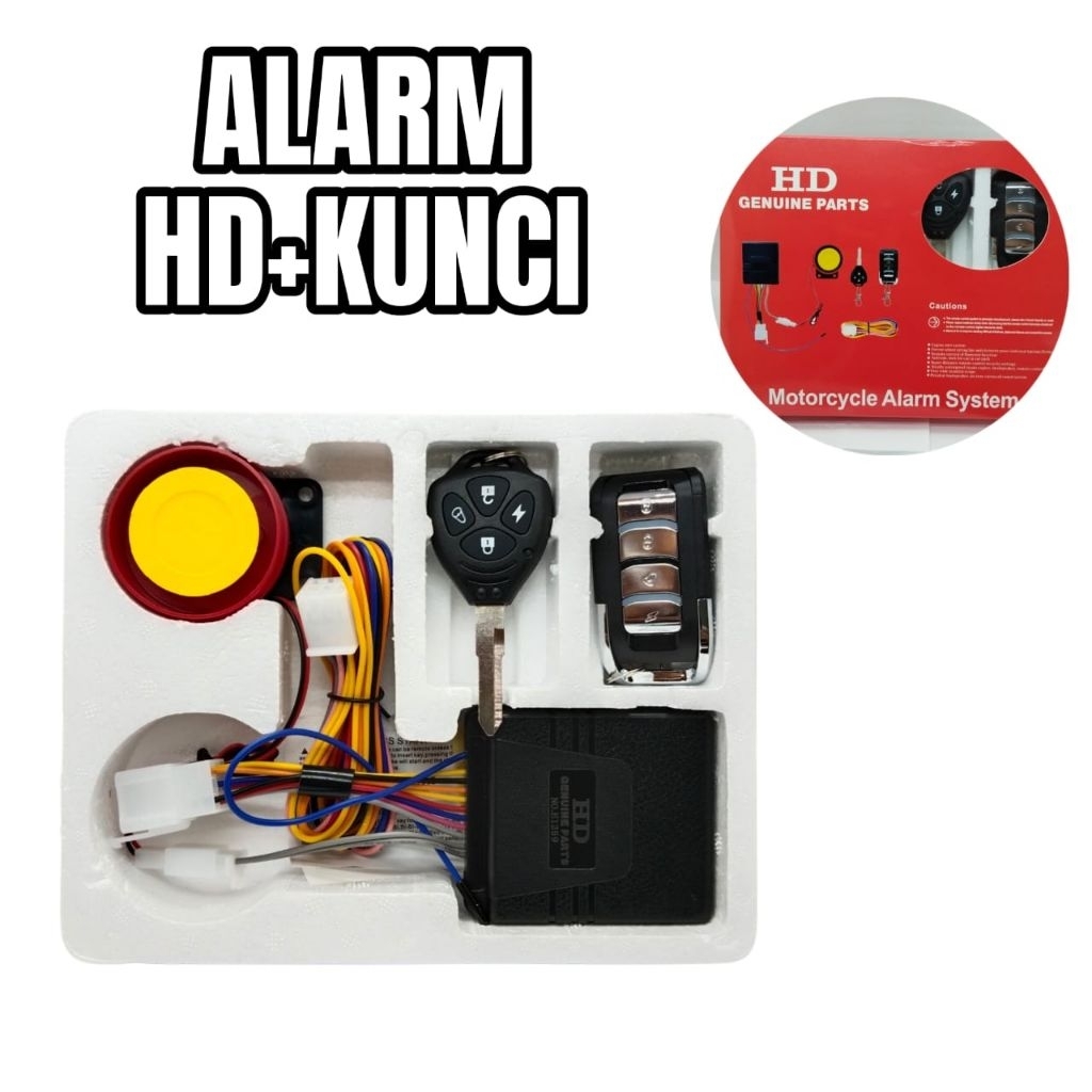 ALARM SYSTEM  REMOT + KUNCI ALARM MOTOR