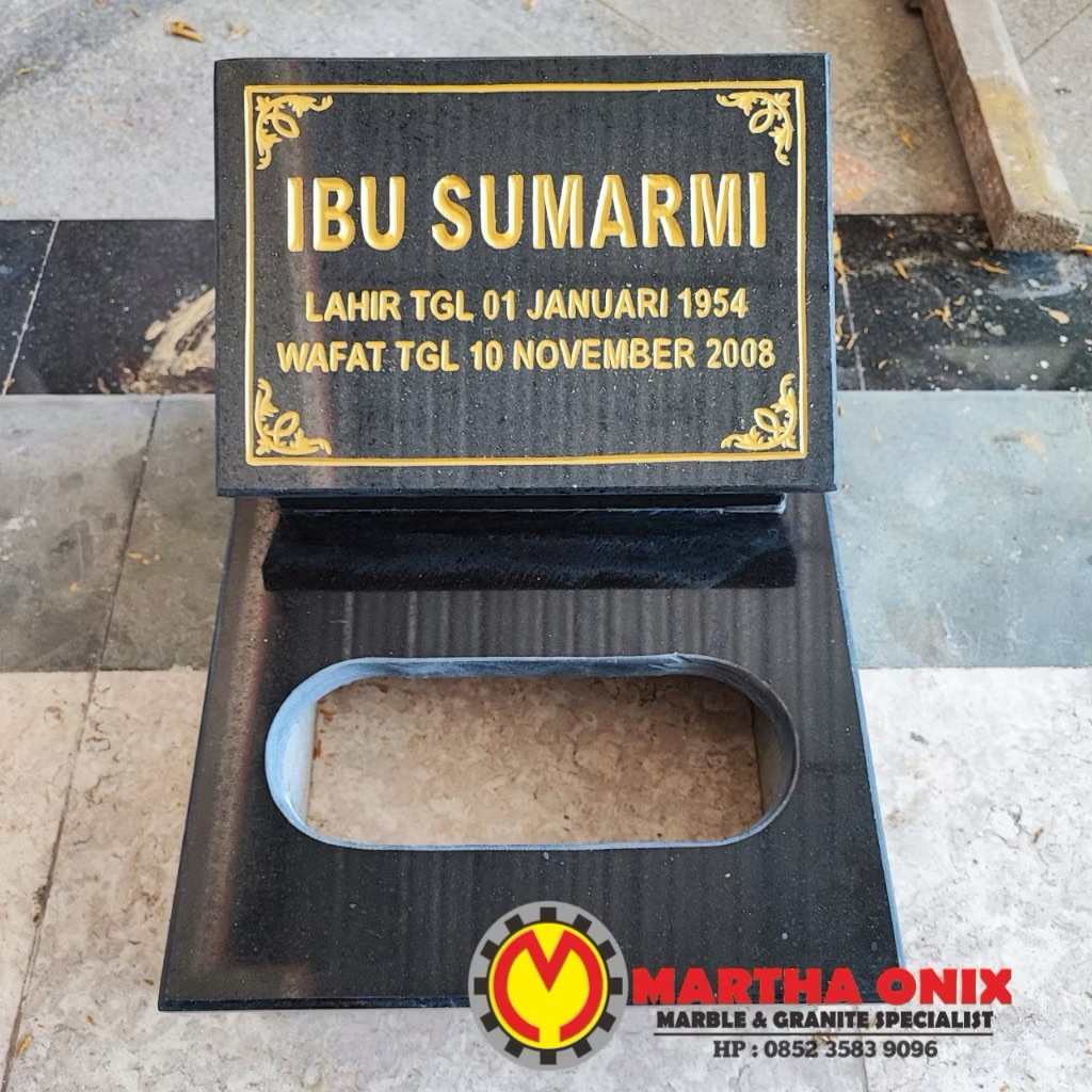 Batu Nisan Makam Granite Alam Nisan Makam Maesan Makam Tabur Bunga Ukuran 20cm x 30cm