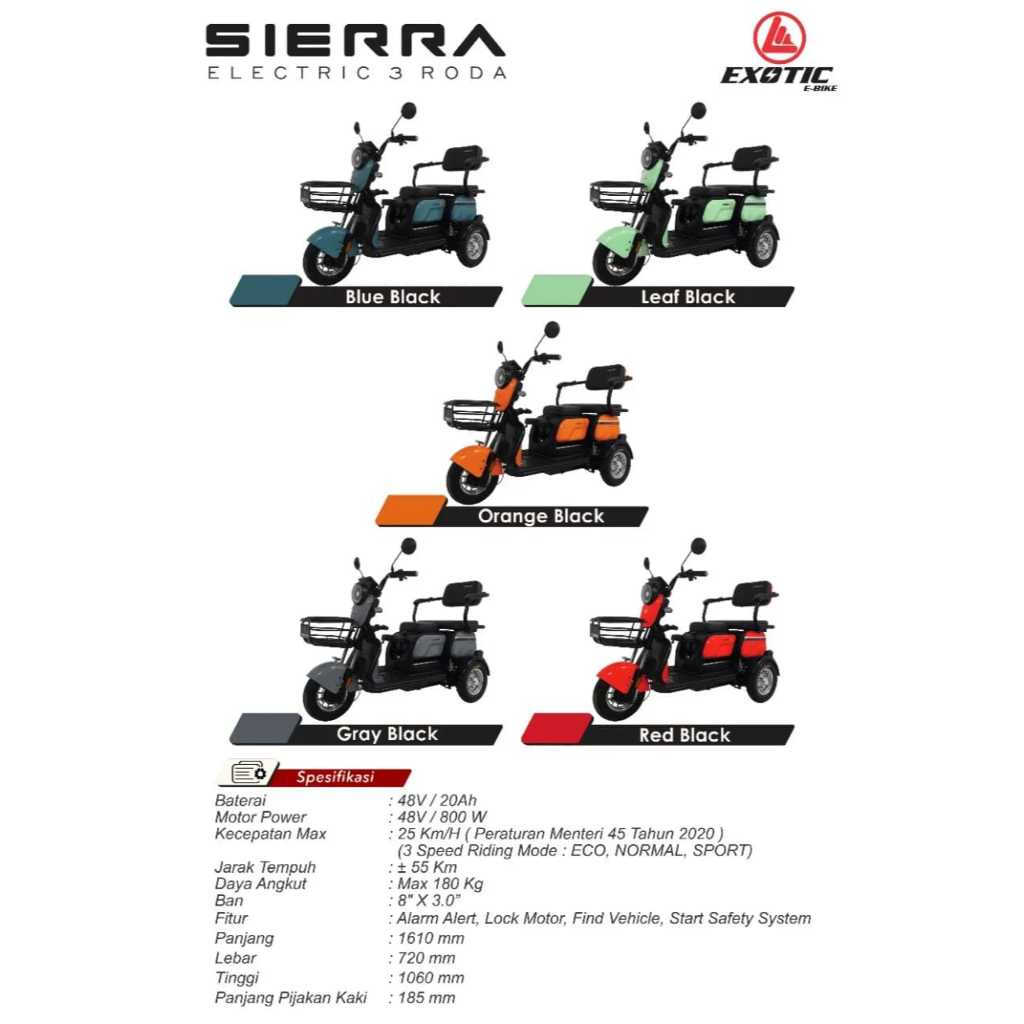 Sepeda Listrik Exotic R3 Sierra