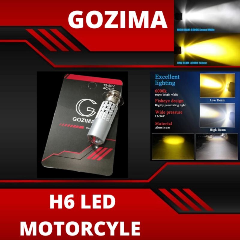 LAMPU UTAMA LED JUPITER MX H6 LED AC/DC GOZIMA PUTIH KUNING JUPITER Z1 VEGA SUPRA KHARISMA BEAT VARI