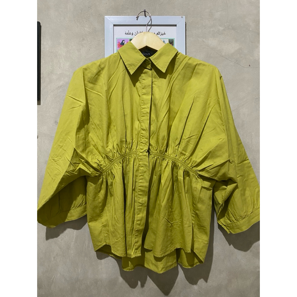 PRELOVED Hosofshopaholic Alya Shirt Top | Atasan Lengan Panjang Katun