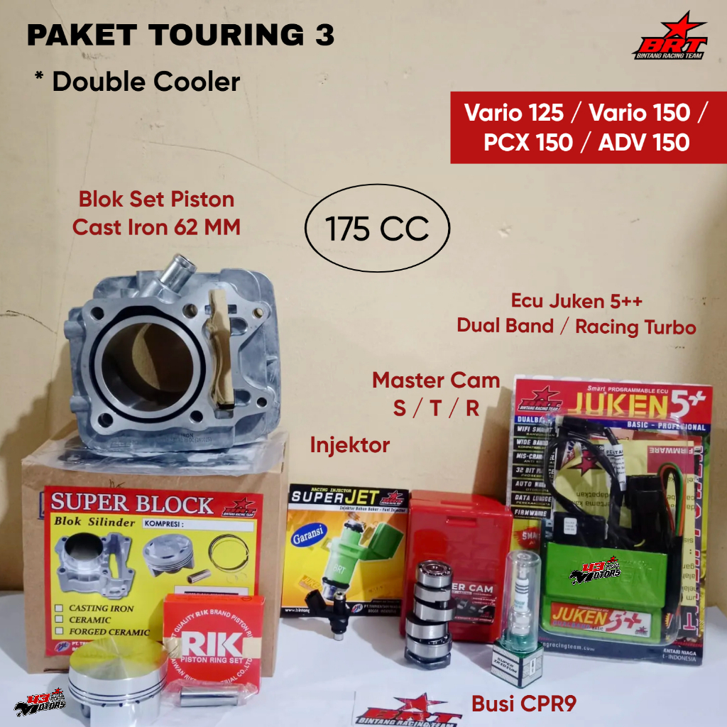 BRT PAKET TOURING 3 VARIO 125/150 PCX/ADV 150 - Paket Bore Up Double Cooler Vario/Pcx/Adv 125/150
