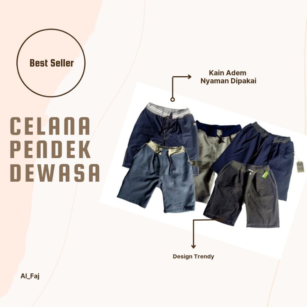 celana pendek dewasa laki - laki