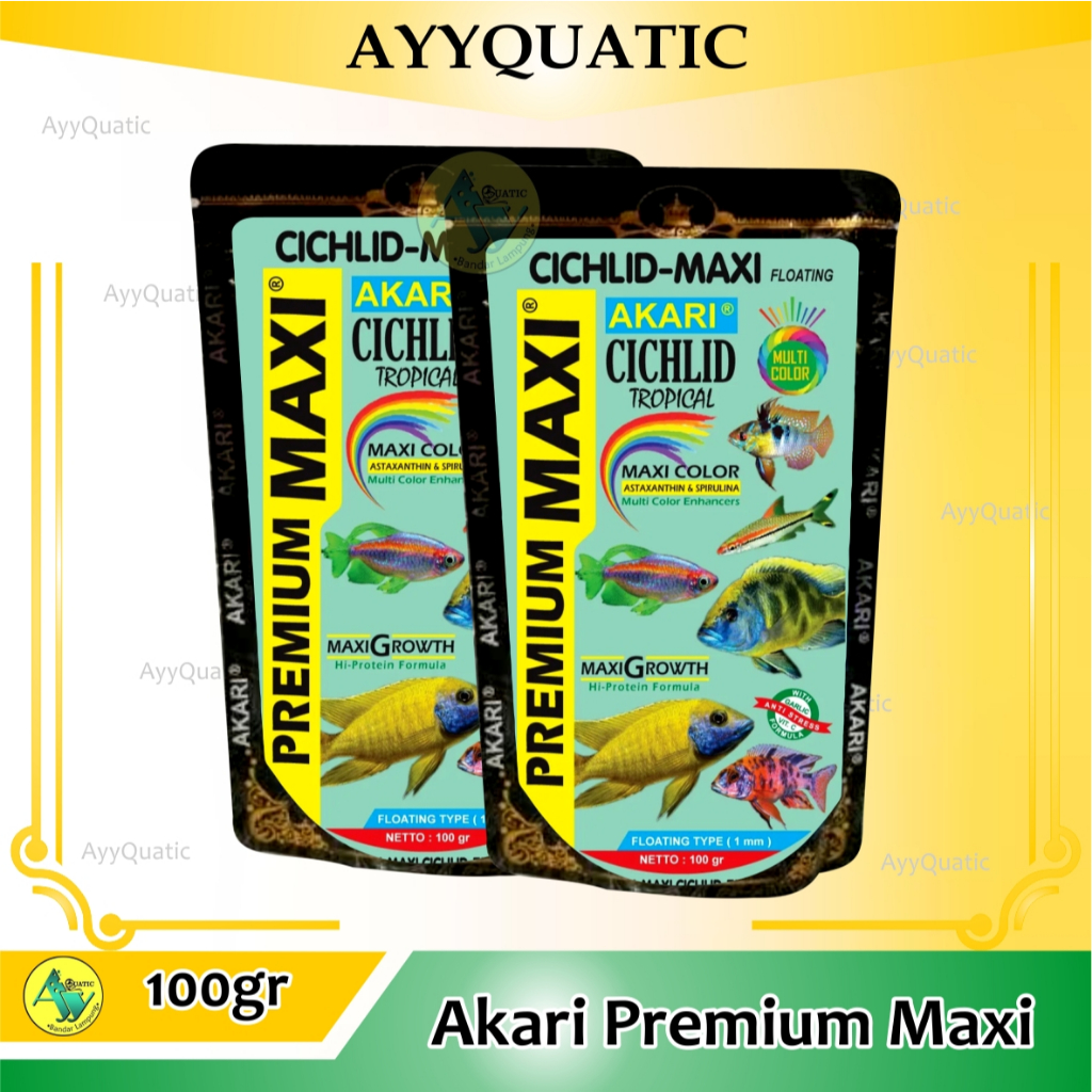 AKARI PREMIUM MAXI | Pakan ikan cichlid Glow Fish