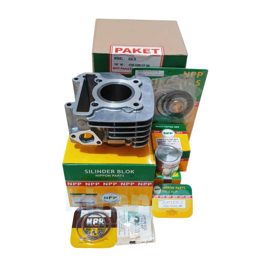 BLOK SEHER CYLINDER SET+ PISTON KIT VEGA ZR JUPITER Z ROBOT PAKING TOP SET+SEAL KLEP 5D9 ORI NPP