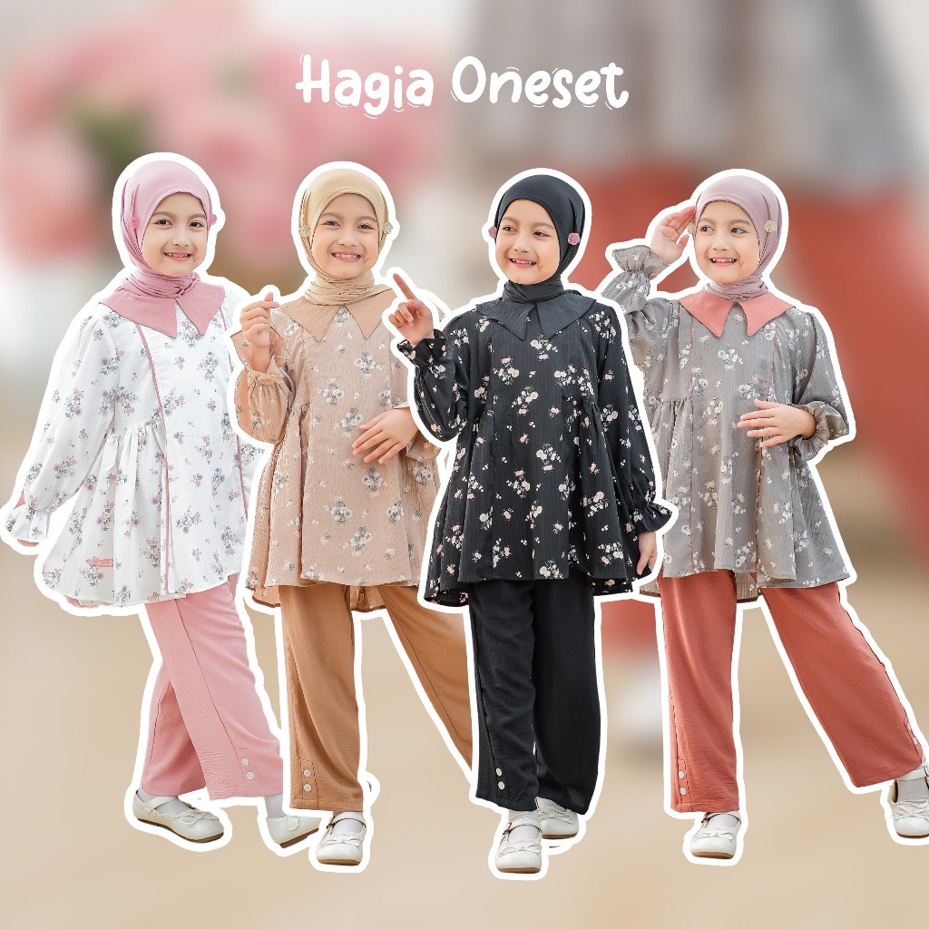 MAO HIJAB -  HAGIA setelan oneset anak perempuan