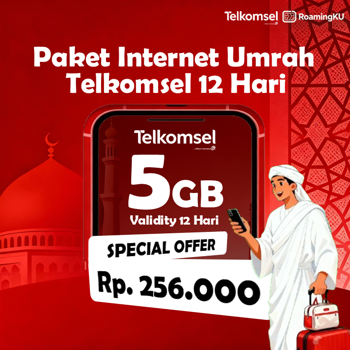 Paket Internet Umrah Telkomsel 5GB 4G/5G Stabil
