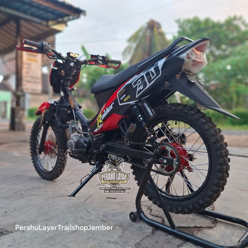 frame rangka trail bebek modif semi RBT grasstrack modif pnp mesin bebek/frame rangka trail bebek se