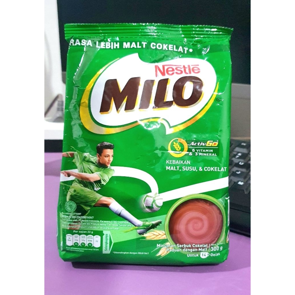 MILO SUSU bubuk 3in1 300gr coklat