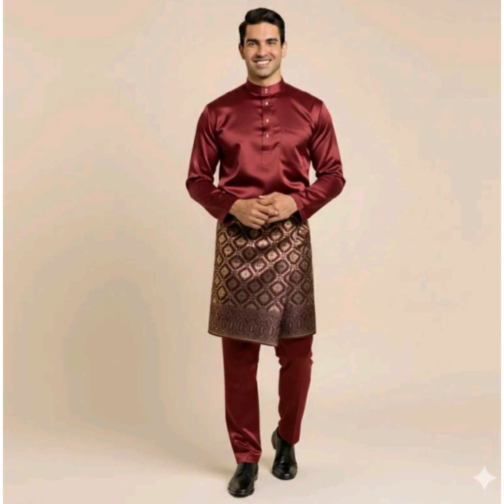 SET TELUK BELANGGA PRIA/ SETELAN BAJU MELAYU PRIA/SETELAN BAJU KURUNG PRIA DEWASA