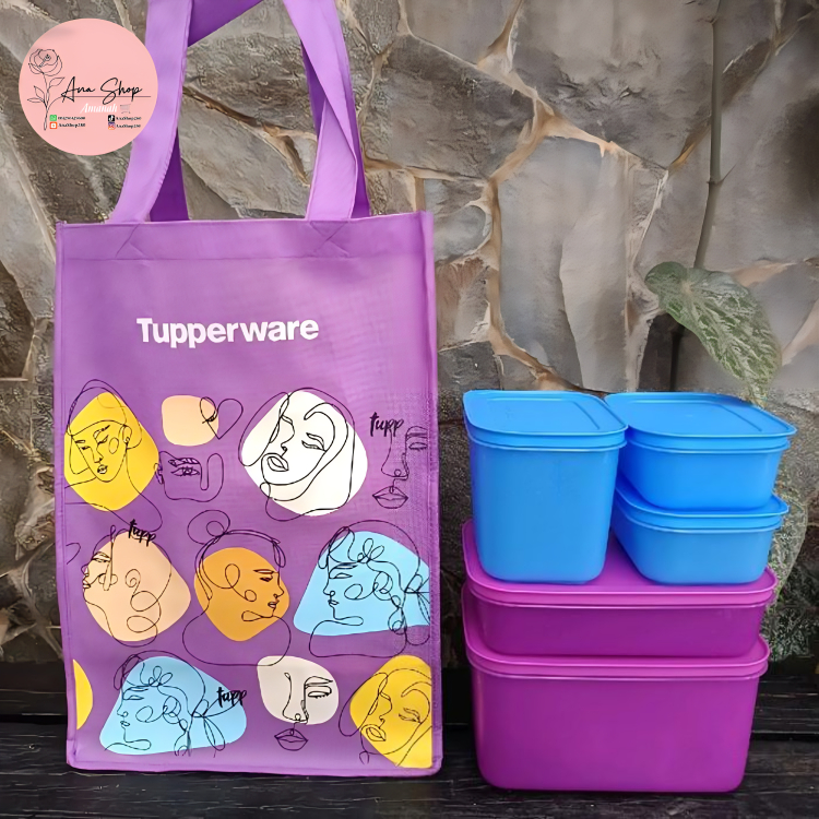 Tupperware Frozy Cozy Set Free Shopping Bag - Set Bekal Makanan
